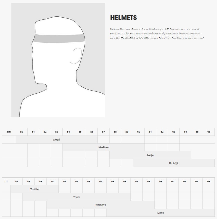 Bontrager Helmet Sizing Guide