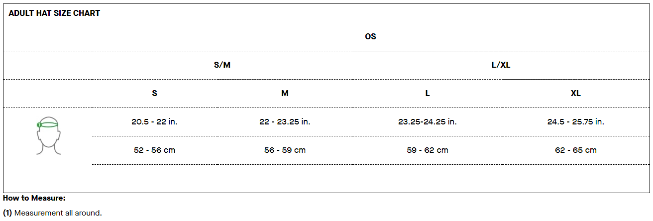 Louis Garneau hat sizing chart