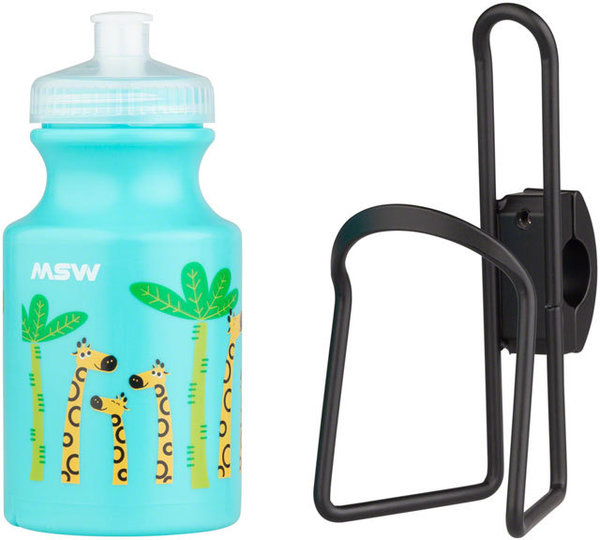 MSW Kids Handlebar-Mounted Water Bottle and Cage Kit MSW Kids Handlebar-Mounted Water Bottle and Cage Kit
