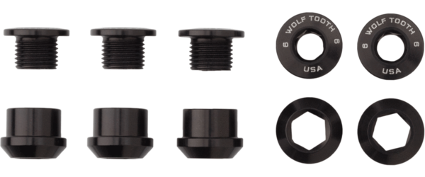 Wolf Tooth Components Set of 5 Chainring Bolts+Nuts For 1x